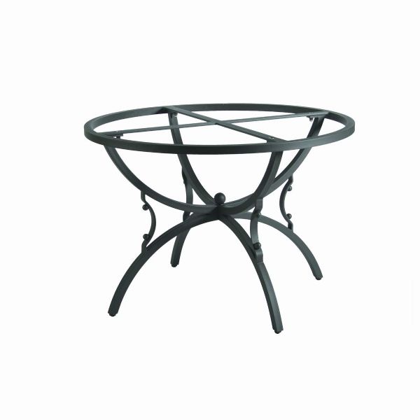 FRAME OF GALVANIZED IRON FOR ROUND TABLE TOPS. HEIGHT: CM.72. Colour: dark grey